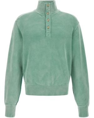 Entire studios Buttoned Turtleneck Sweatshirt - Green