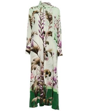 F.R.S For Restless Sleepers F.R. For Restless Sleepers Printed Silk Dress - White