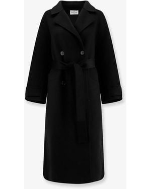 The Dynamis Studio Savile Double-Breasted Wool Coat - Black