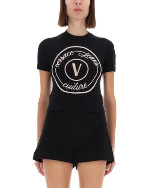 Versace Jeans Couture Vemblem Tshirt - Black