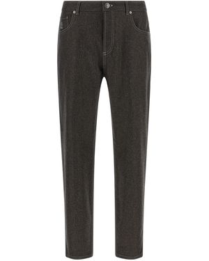 Brunello Cucinelli Flannel Trousers - Grey