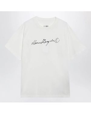 MM6 by Maison Margiela Logo Cotton T-Shirt - White