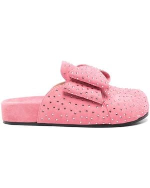 Mach & Mach Mach & Mach Le Cadeau Leather Mules - Pink