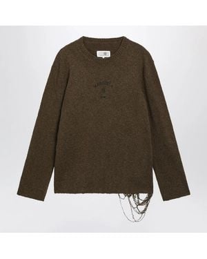 MM6 by Maison Margiela Crewneck Jumper - Green