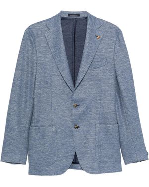 Latorre Linen Cotton Jacket - Blue