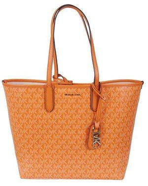 MICHAEL Michael Kors Raffia Eliza Tote Bag - Orange