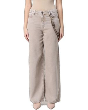 Pinko Jeans With Jewel Cord - Natural