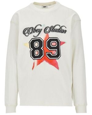 Obey Varsity Star Thermal T-Shirt - White
