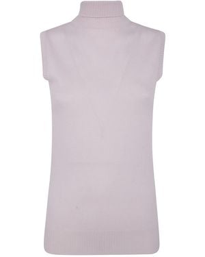Max Mara "Spx Eschimo" Turtleneck Sleevesless Jumper - Purple