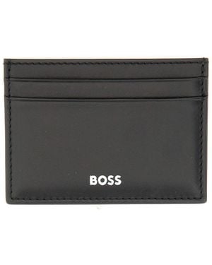 BOSS Leather Card Holder - Black