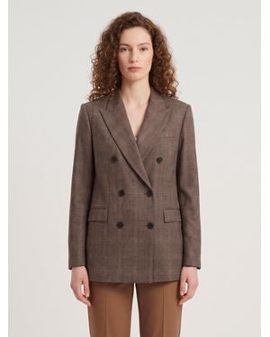 SUTTON NEW YORK Double-Breasted Jacket - Brown