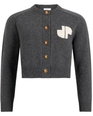 Patou Cardigan With Logo - Gray