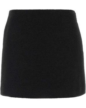 Fendi Wool Blend Mini Skirt With Cupro Lining - Black
