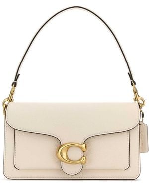 COACH Ivory Leather Tabby 26 Handbag - Natural