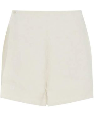 PANGAIA Bone Linen Summer Linen Wrap Shorts - White