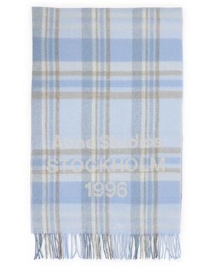Acne Studios Aqua Wool Scarf - Blue