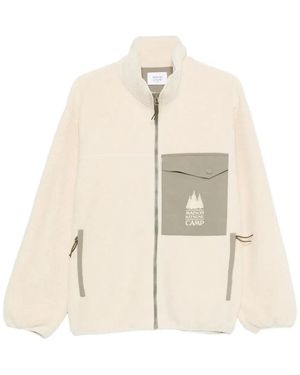 Maison Kitsuné Maison Kitsuné Zip High Neck Jacket - Natural