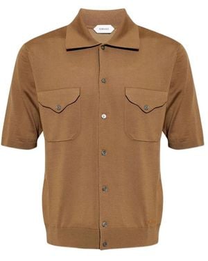 Versace Cotton Knit Jumper - Brown