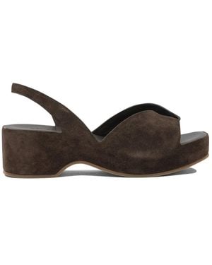 Roberto Del Carlo Calf Leather Rubber Sandals - Brown