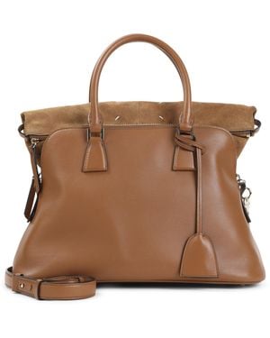 Maison Margiela Cognac 5Ac Soft Medium Bag - Brown