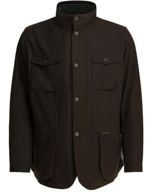 Barbour "Ogston Wax" Quilted Jacket - Black