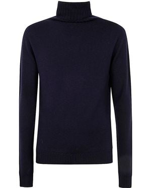 MD75 Turtle Neck Merinos Jumper - Blue