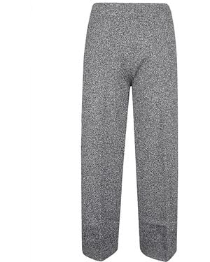 Circus Hotel Viscose Wide Leg Trousers - Grey