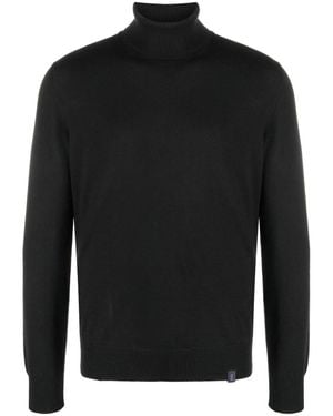 Fay Cozy 100% Wool Sweater - Black