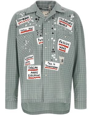 Maison Mihara Yasuhiro Shirt Adhesive Decorations - Gray