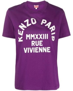 KENZO Rue Vivienne Logo T-Shirt - Purple