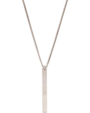 MM6 by Maison Margiela Mm6 'Numeric Bar' Necklace - Metallic