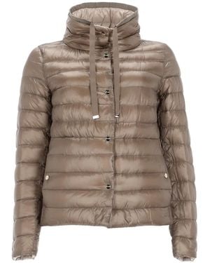 Herno Piumino Reversibile Con Collo Alto - Brown