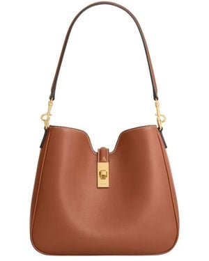 Celine Camille Small Calfskin Bucket Bag - Brown