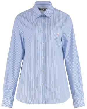 Moschino Striped Cotton Shirt - Blue