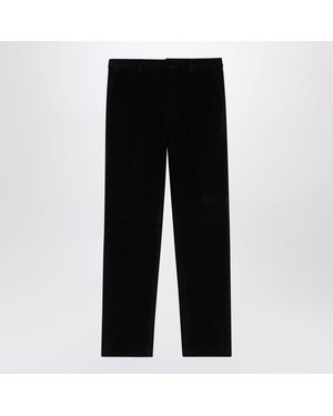 Loro Piana Dark Corduroy Trousers - Black
