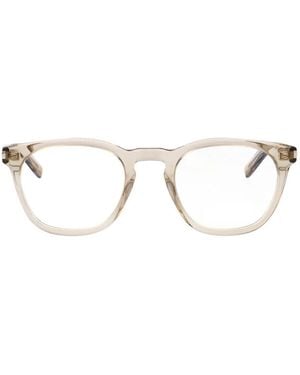 Saint Laurent Transparent Recycled Acetate Glasses - Yellow