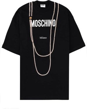 Moschino T-Shirt With Logo - Black