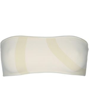 TOTEME Monogram Strapless Bikini Top - White