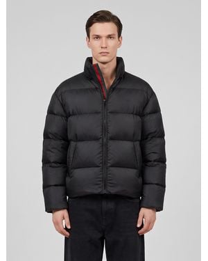 Gucci Lightweight Padded Polyester Jacket With Zip - Gray