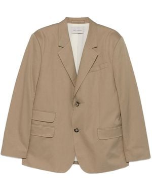 Ami Paris Cotton Breasted Jacket - Natural