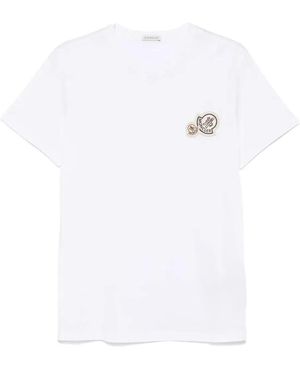 Moncler Logo-Patch T-Shirt - White