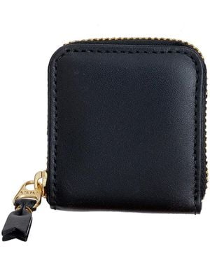 Comme des Garçons Wallet Leather Coin Purse With Zip - Blue