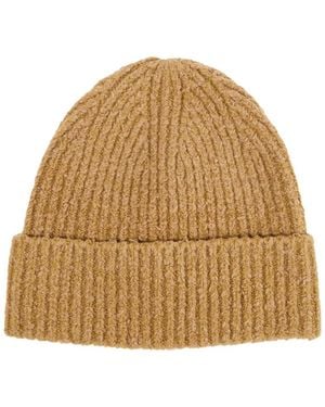 Acne Studios Korval Wool Blend Beanie - Natural