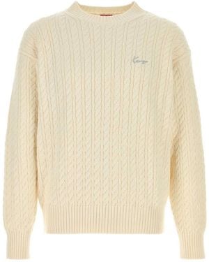 KENZO Signature Cable Knit Jumper - Natural