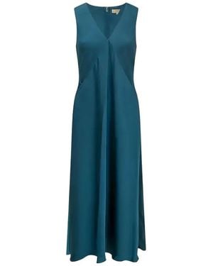 Michael Kors V-Neck Sleeveless Dresses - Blue