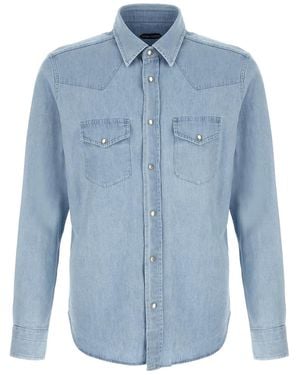 Tom Ford 'Western' Shirt - Blue