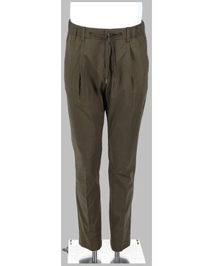 Herno Stretch Cotton Trousers - Green