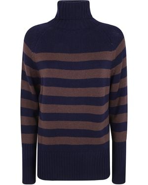 Base London Turtle Neck Sweater - Blue