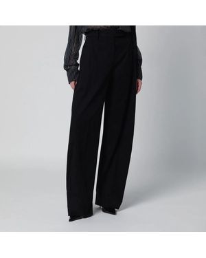 THE LATEST Thelatest Cotton Palazzo Trousers - Black