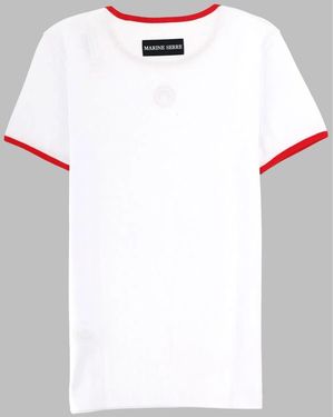 Marine Serre T-Shirt Con Logo - White